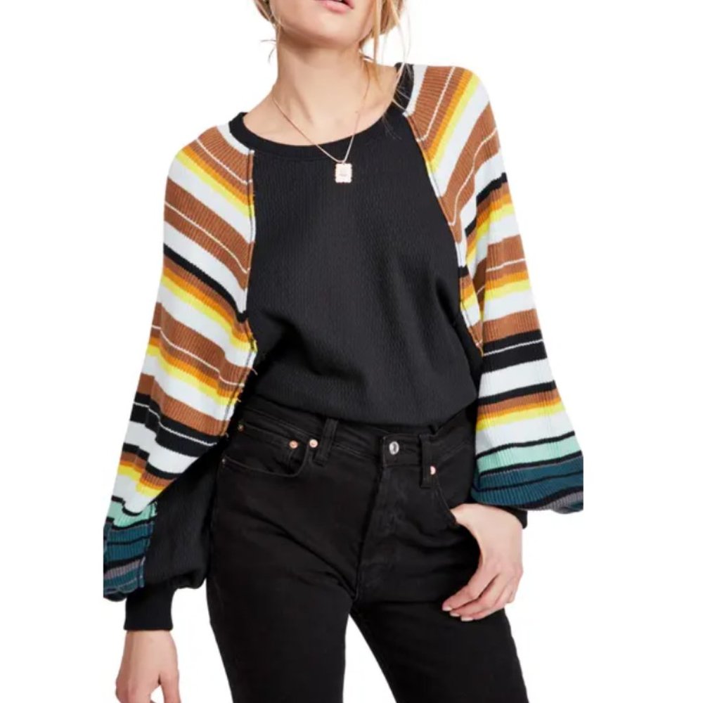 We the Free Free People Rainbow Dreams Knit Top